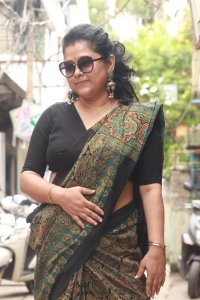 SHADES OF GREEN  COTTON  AJRAKH HAND BLOCK PRINT SAREE