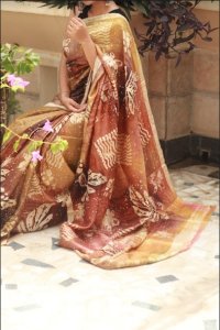 PURE SILK SAREE WITH HAND BATIK