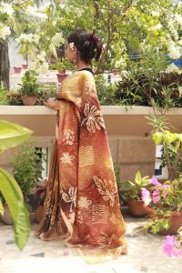 PURE SILK SAREE WITH HAND BATIK