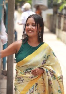 PURE SILK SAREE WITH HAND BATIK