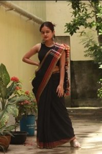 BLACK BHUJODI SAREE