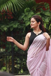 LAVENDER CHANDERI SILK EMBROIDED SAREE